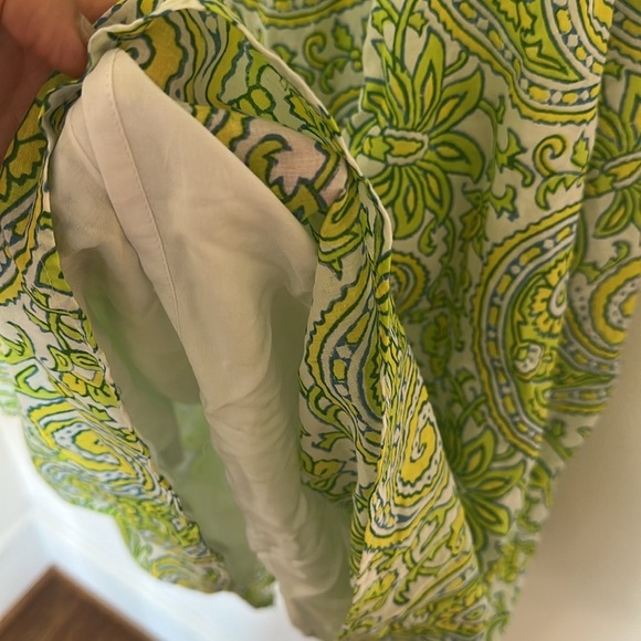 NWT SZ Blockprints x J.Crew Square-Neck Puff Sleeve Organic Cotton Mini Dress L - Picture 12 of 16